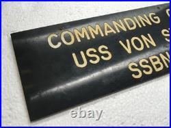 Original USS VON STEUBEN SSBN 632 Commanding Officer Double Sided Sign