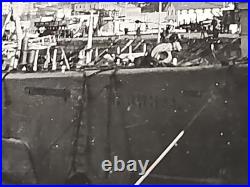 Original WWII Photo USS Narwhal SS-167 V-Boat Submarine Drydock 15 Stars