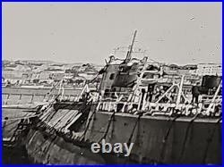 Original WWII Photo USS Narwhal SS-167 V-Boat Submarine Drydock 15 Stars