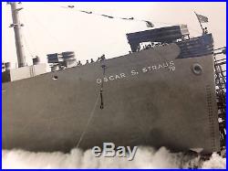 Oscar S Straus Ship Launching Photo Delta Shipbuilding Photograph 1943 Liberty