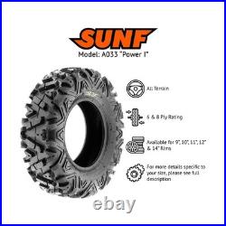 Pair of 2 ATV Tires 27x9-14 All Terrain 6 PR SunF A033 POWER I