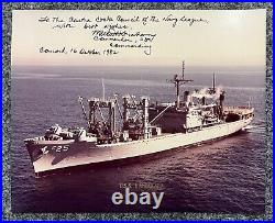 Photograph of USS Haleakala AE-25 Ship signed by Commander Walter Harry Graham