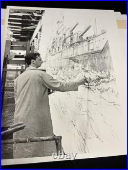 Photographs USS Arizona Mural Creation 1981