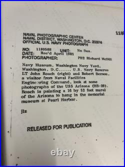 Photographs USS Arizona Mural Creation 1981