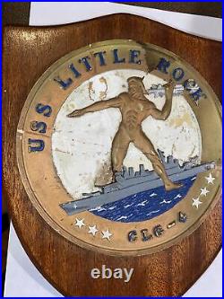 Plaque Uss Little Rock Clg-4 Ww II Usn Crusier