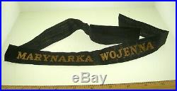 Poland Ww2 Marynarka Wojenna Seaman's Hat Tally Nice Condition Best Offer