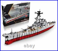 QXB WW2 USS Missouri BB-63 Battleship Model (33 inches 2631 Pieces) Expert Ship