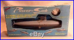 RARE! 1960`S KENNER POWER SUBMARINE PLASTIC WORKING SUB TOY SEALED IN THE BOX