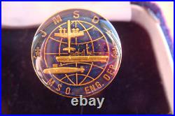 RARE OLD Japan Maritime Self-Defense Force JMSDF ENG. DEP. CUFFLINKS/TIECLIP SET