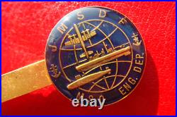 RARE OLD Japan Maritime Self-Defense Force JMSDF ENG. DEP. CUFFLINKS/TIECLIP SET