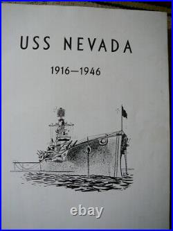 RARE US Navy USS Nevada WWII book