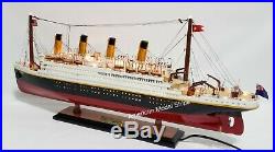 RMS TITANIC Ocean Liner 32 With Lights Handcrafted Wooden Model NEW