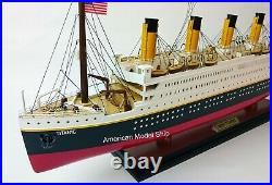 RMS TITANIC Ocean Liner Model 24 Handcrafted Wooden Model