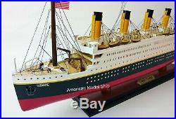 RMS TITANIC Ocean Liner Model 24 Handcrafted Wooden Model