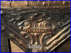 Rare 1890s Antique USS OLYMPIA Hammered Copper On Wood Mirror RARE 18 X 18