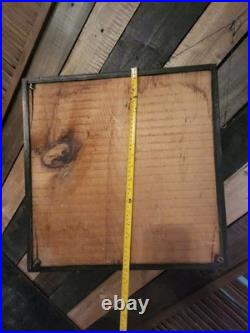 Rare 1890s Antique USS OLYMPIA Hammered Copper On Wood Mirror RARE 18 X 18