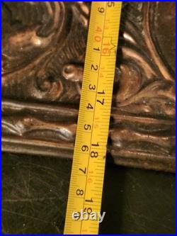 Rare 1890s Antique USS OLYMPIA Hammered Copper On Wood Mirror RARE 18 X 18