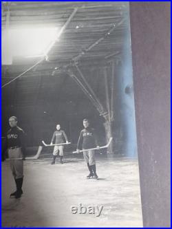 Rare 1910 USMC Ice Hockey Team at Olongapo -with Extras Philippines USS Tennessee