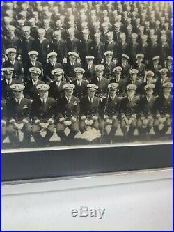 Rare 1946 Uss Shangri-la Cv-38 Officers & Crew Original Photo Wwii Carrier Ship