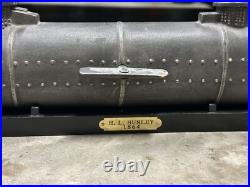 Rare! HL Hunley 1864 Civil War, shelf, display resin model iron ship submarine