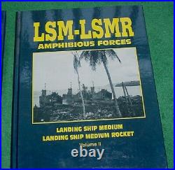 Rare LSM-LSMR WWII Amphibious Forces Landing Ship Medium Rocket Volume 1 & 2 HC