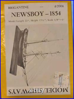 Rare Model Shipways Bogota NJ Newsboy Boston Brigantine #208 Launched 1854 GSHF2