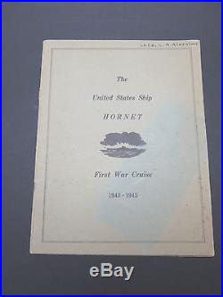 Rare Original 1945 U. S. S. Hornet CV-12 1943-1945 Cruise Book