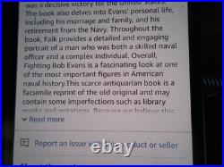 Rare US Rear Admiral Robley D. Evans Fighting BOB Naval Brass Brooch Pin Back