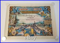 Rare Vintage Order of the Ditch Panama Canal Navy Tiffany Publishing Co