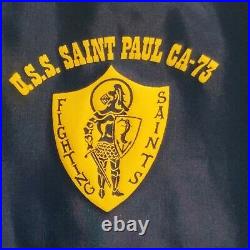 Rare, Vintage, USS Saint Paul, CA-73, Medium, Navy Cruiser, Nylon Shell Jacket