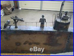 Rare WWII Submarine Metal Sculpture by California Artist