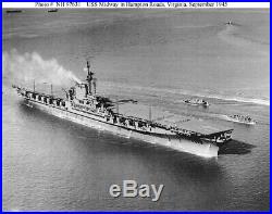 Rare Ww2 Vintage Original Uss Midway Solid Brass 1945 Us Navy Carrier Ship +