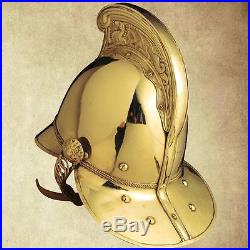 Replica British MERRYWEATHER Brass Fireman's Helmet