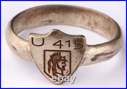 Ring U415 Antique legioner head U-boat WW2 German naval submarine U-Boot Kriegsm