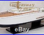 Riva Rama 24.6 gorgeous white wooden model boat Scratch built- 100% Assembled