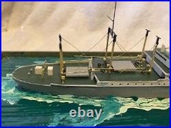 Ron Hughes 1600 WWII President Monroe Handmade Waterline Model Ship with Case