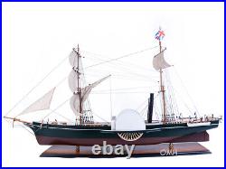 Royal Navy Warship'Nemesis' Large Wooden SHIP MODEL Oversized XXL Display Decor