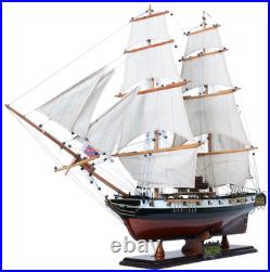 Russian Brig Merkuriy, Mercury Painted Tall Ship Wooden Medium Model 32.7 Built