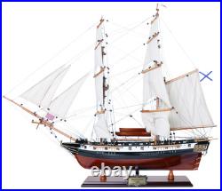Russian Brig Merkuriy, Mercury Painted Tall Ship Wooden Medium Model 32.7 Built
