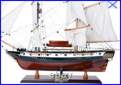 Russian Brig Merkuriy, Mercury Painted Tall Ship Wooden Medium Model 32.7 Built