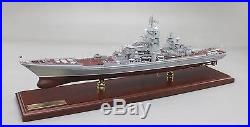 Russian Kirov Battlecruiser display mahogany wood custom model ship