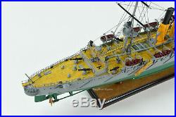 Russian Protected Cruiser Varyag Handmade Wooden Ship Model 31