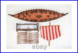 SAILINGSTORY Wooden Viking Ship Model Drakkar Oseberg 1/35 Scale Replica Scan