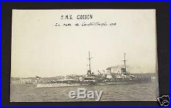 SMS Goeben Germany Military Vessel Constantinople Turkey Photo Postcard rppc