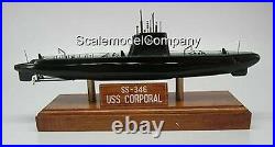 SS-346 USS Corporal Balao Class Submarine Desktop Kin Dry Wood Model Large New