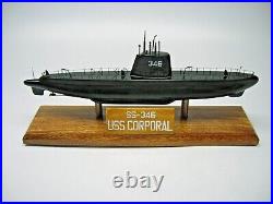 SS-346 USS Corporal Submarine Desktop Kiln Dried Mahogany Wood Model Regular New