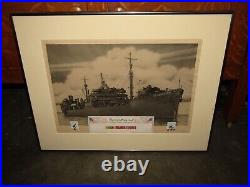 SS Dearborn With Honor Framed Navy Ship Display Photo. 23 1/2'' 18 1/2''. #739