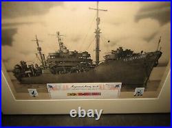 SS Dearborn With Honor Framed Navy Ship Display Photo. 23 1/2'' 18 1/2''. #739