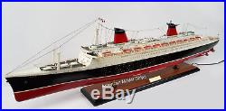 SS FRANCE SPECIAL EDITION 40 With LED Light Handcrafted Wooden Model NEW