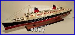 SS FRANCE SPECIAL EDITION With Lights Model 40 Handcrafted Wooden Ship Model